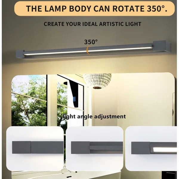 Brilagi - Illuminazione a LED per specchio da bagno AQUA LINE LED/24W/230V 90 cm IP44 antracite