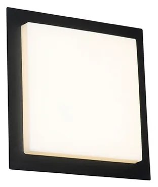 Plafoniera moderna nera quadrata incl. LED IP44 - Lys