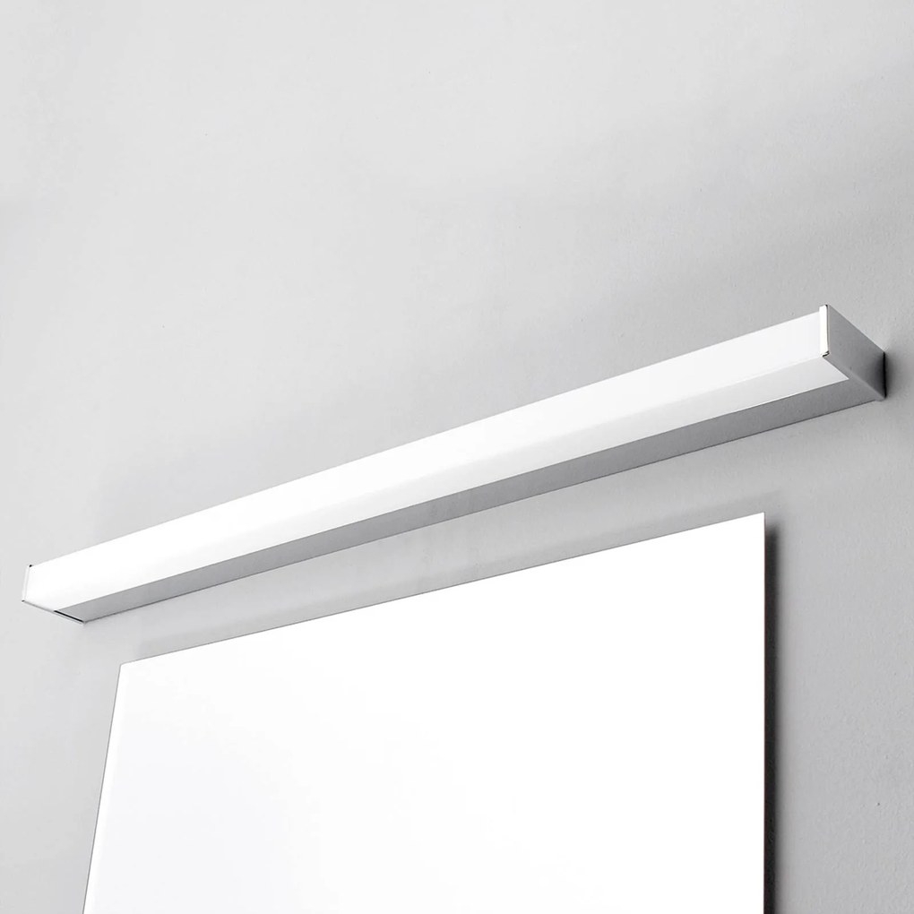 Lindby Luce da specchio per il bagno a LED Philippa, angolare, 88 cm, cromo