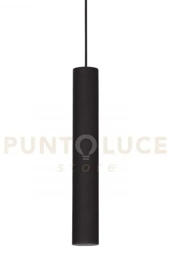 Look round sospensione 1 luce attacco gu10 d.6x40cm nero