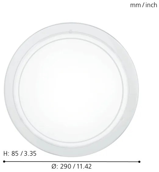 Eglo 83153 - Plafoniera PLANET 1 1xE27/60W/230V