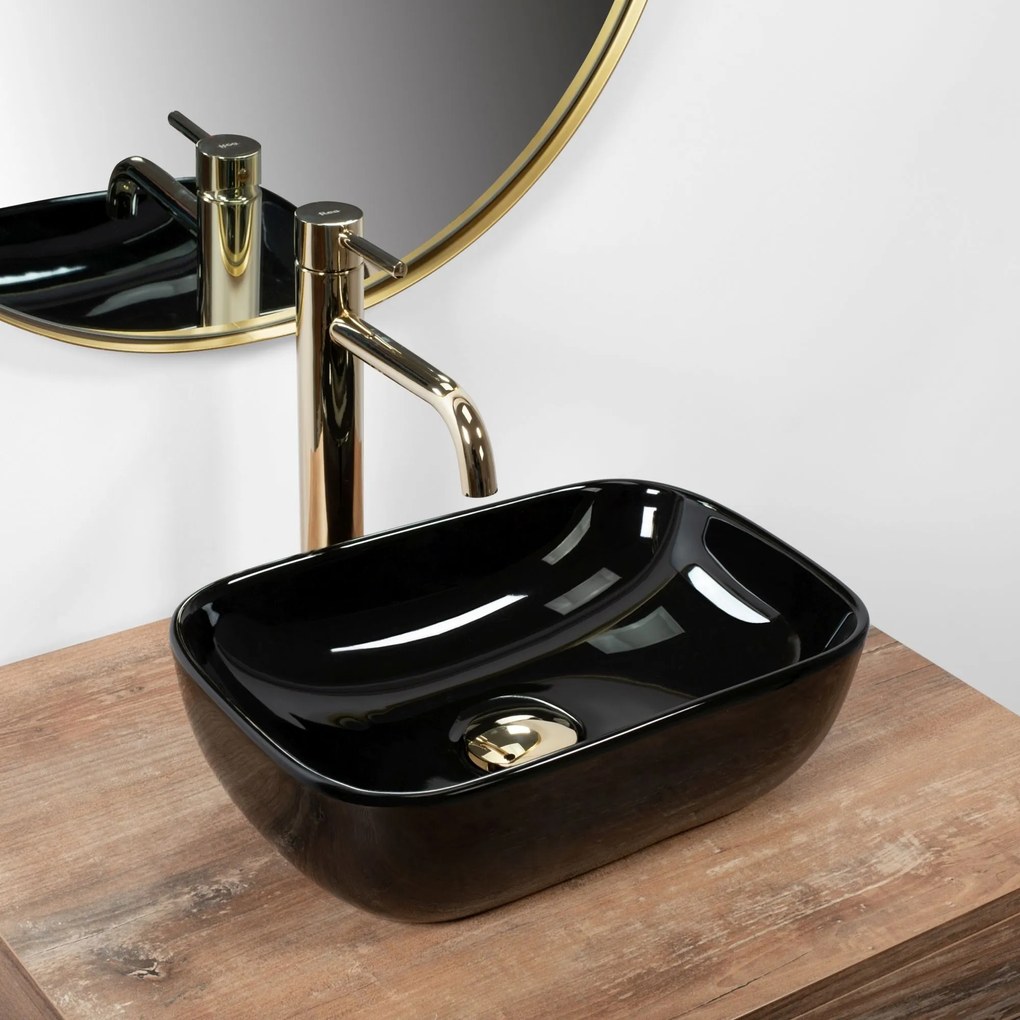 Lavabo da appoggio Rea Belinda mini Black