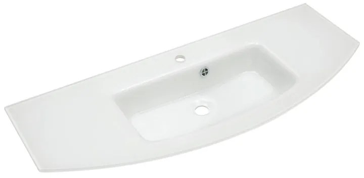 Lavabo da appoggio cassca PELIPAL rettangolare in vetro bianco