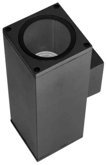 Applique da esterno 2xGU10/35W/230V IP54 quadrato nero