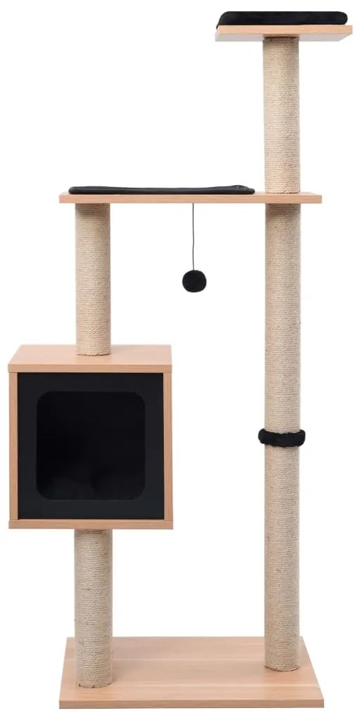 Albero per gatti con tappeto tiragraffi in sisal 123 cm