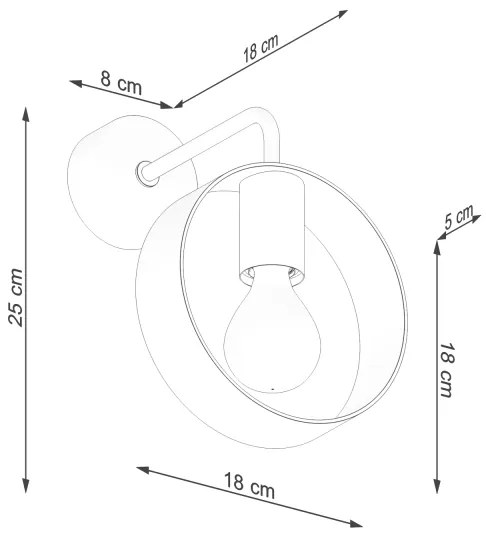 Sollux SL.1134 - Applique TITRAN 1xE27/60W/230V bianco