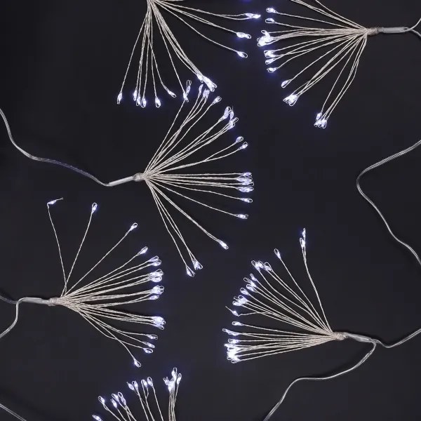 Brilagi - Catena luminosa natalizia LED da esterno 150 LED 5 m IP44 bianco freddo effetto fuochi d'artificio