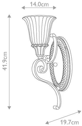 Feiss FE-KELHAM-HALL1 - Applique KELHAM HALL 1xE27/60W/230V
