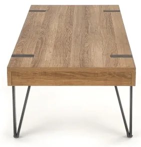 Tavolino TULUZA 41x120 cm oro noce/nero