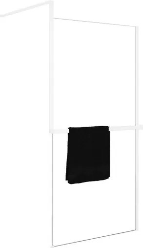 Box doccia walk-in Elidesign, vetro serigrafato 8 mm, L 120 cm x H 200 cm, profilo cromo