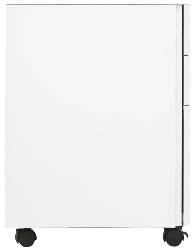 Schedario mobile bianco 30x45x59 cm in acciaio