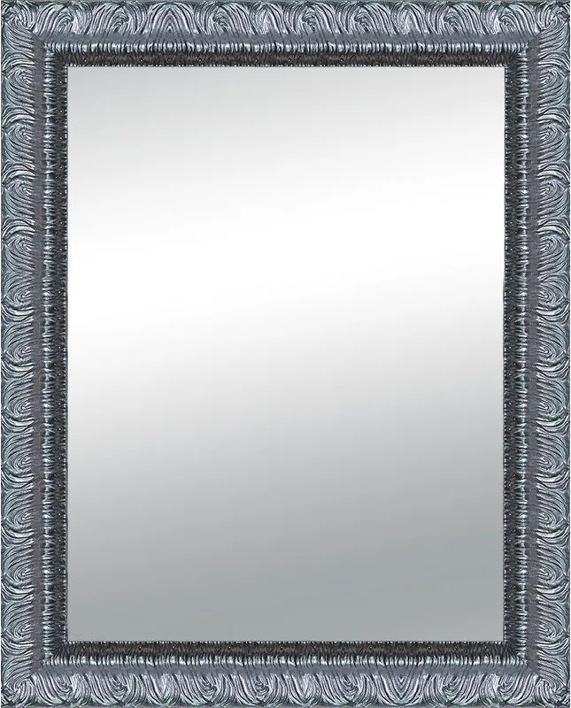 Specchio Matteo rettangolare in legno argento foglia 68 x 88 cm