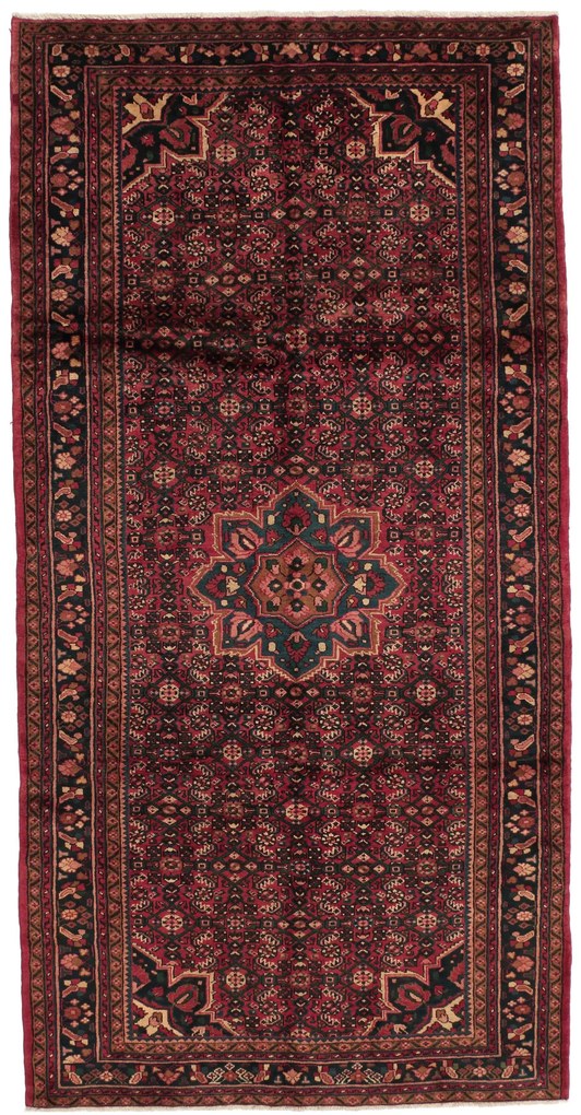 Hamedan Tappeto 170x330 Rosso (Iran) Annodato A Mano