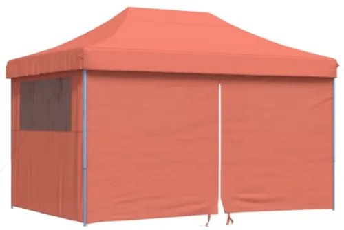 Tendone per Feste Pieghevole Pop-Up con 4 Pareti Terracotta