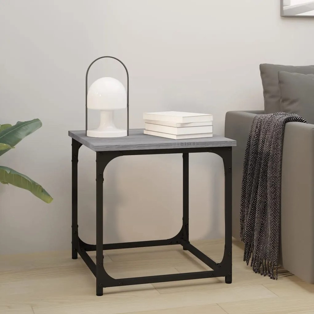 Tavolino Grigio Sonoma 40x40x40 Cm İn Legno Multistrato /