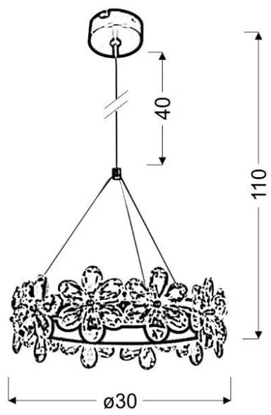 Lampadario LED su filo ARVIN LED/14W/230V