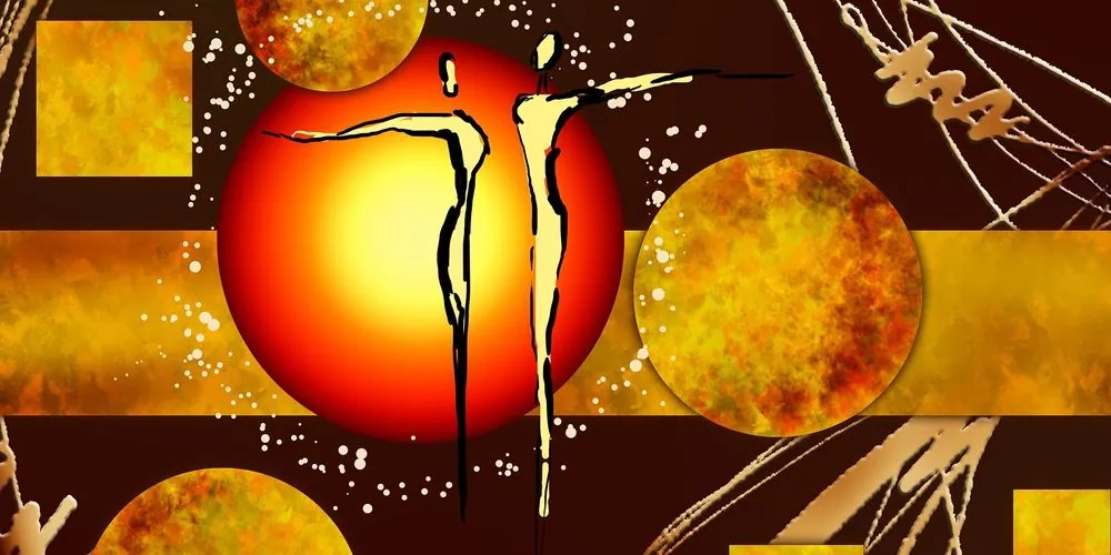 Quadro su tela – Coppia innamorata etnica