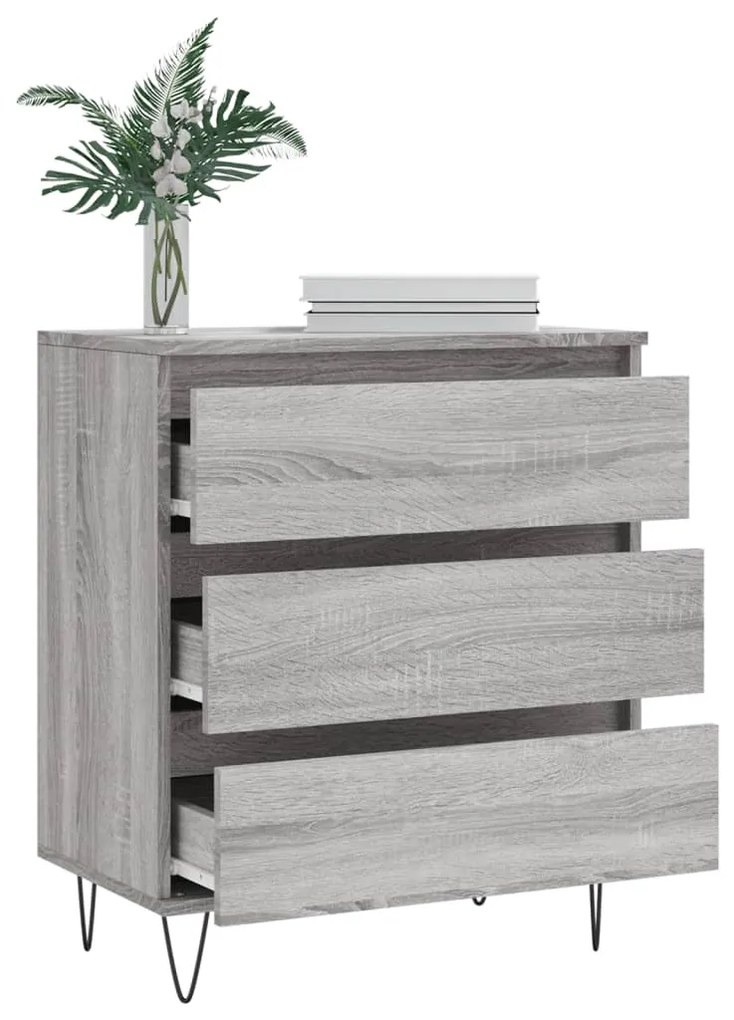 Credenza grigio sonoma 60x35x70 cm in legno multistrato