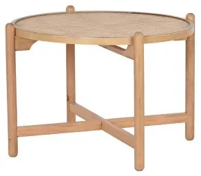 Tavolino da Caffè DKD Home Decor Naturale Legno di paulownia 66 x 66 x 45 cm