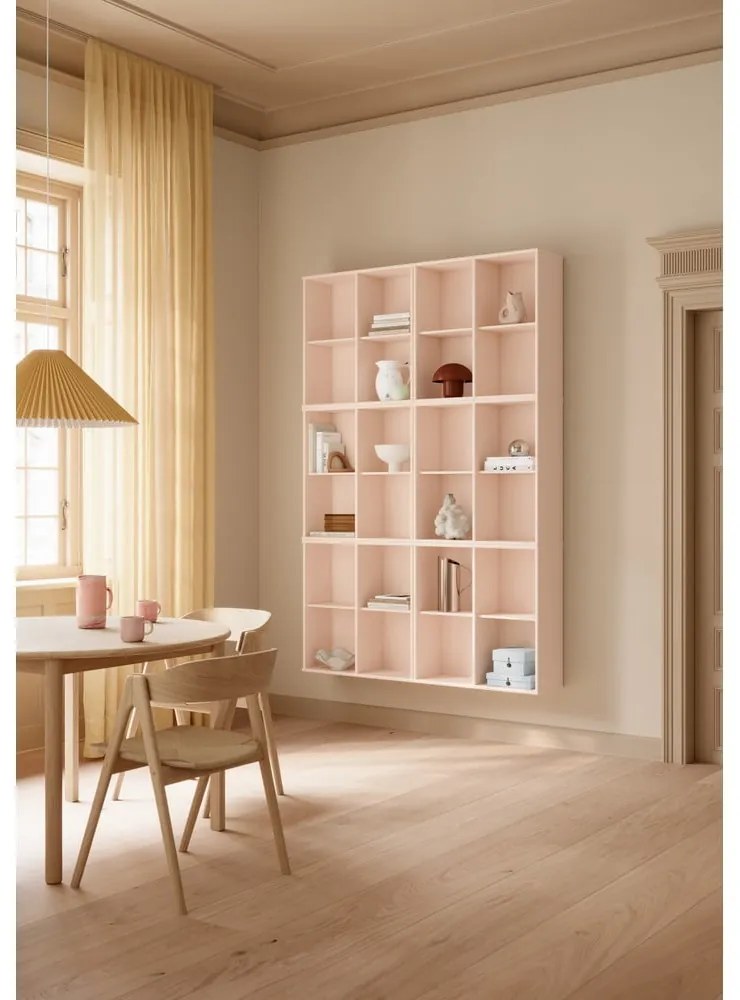 Libreria rosa chiaro da appendere 140x140x27 cm Mistral – Hammel Furniture