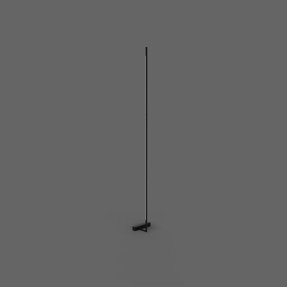 Piantana - Lampada Da Terra Moderno Tubular 1 Luce Metallo Nero Opaco Led 17W