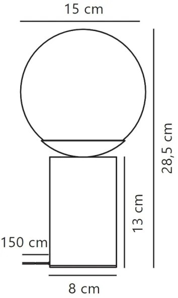 Nordlux - Lampada da tavolo LILLY 1xE14/25W/230V marmo/marrone