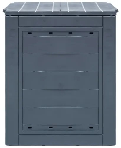 Compostiere per Giardino 2 pz Grigio 60x60x73 cm 520 L