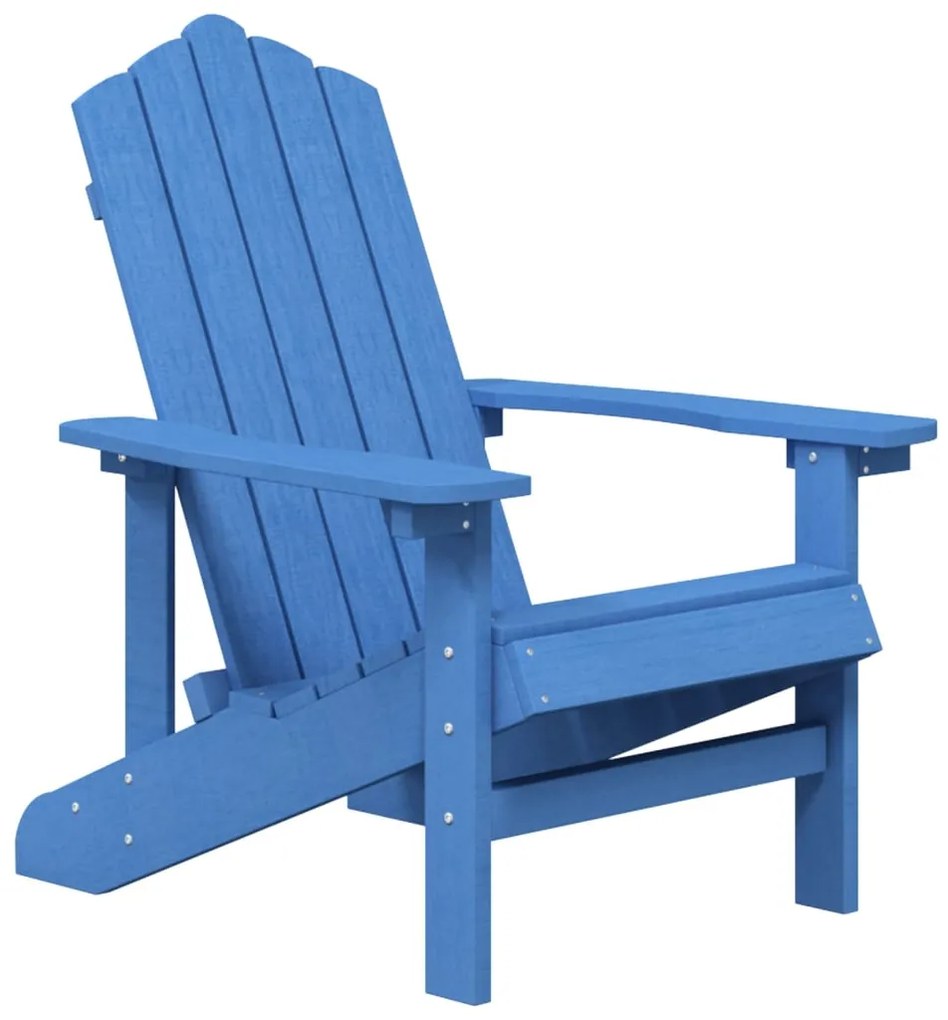 Sedia da Giardino con Tavolo Adirondack in HDPE Blu