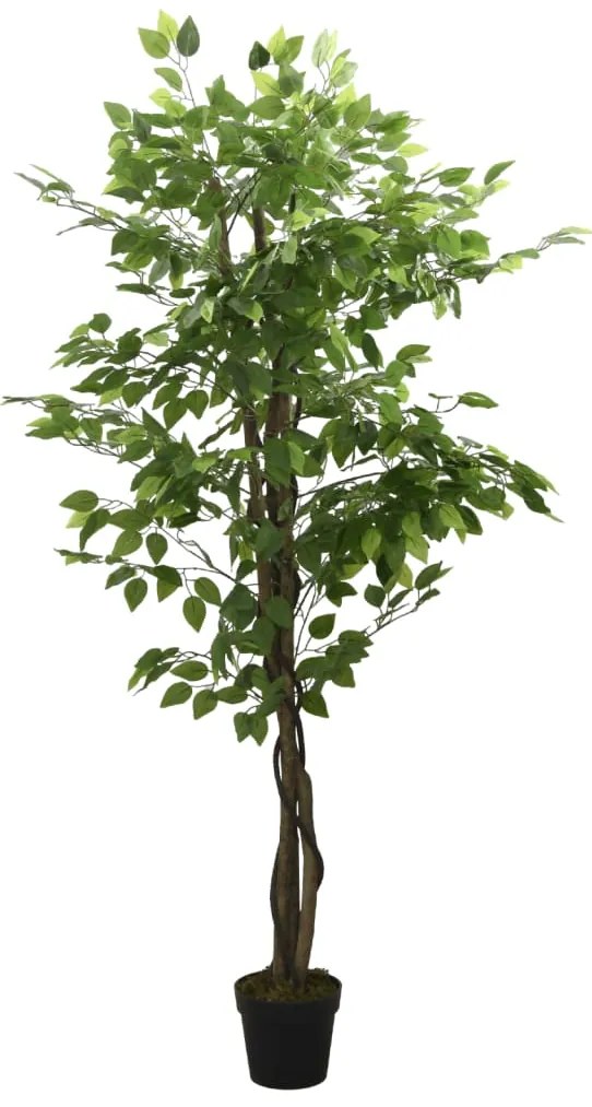 Albero Di Ficus Artificiale 756 Foglie 150 Cm Verde /