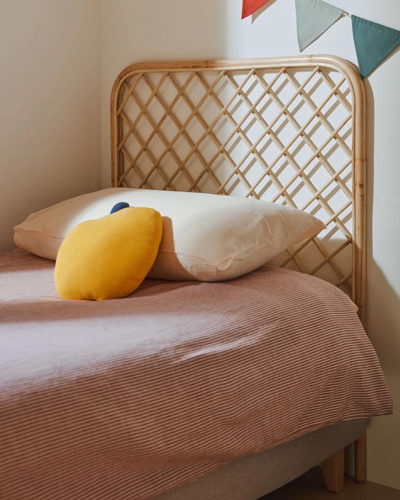 Kave Home - Testiera Citlalli in rattan finitura naturale per letto da 90 cm