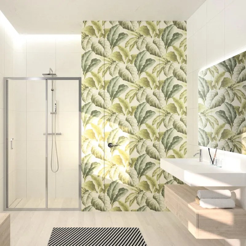 Porta doccia scorrevole Ocean L 115 x H 195cm, Sp. 5 mm in vetro vetro senza finitura / trasparente profilo cromo