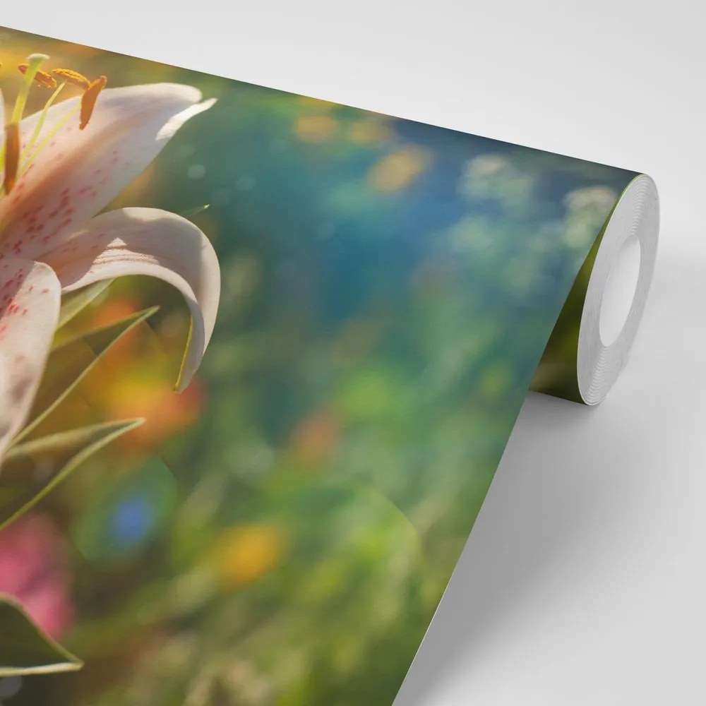 Carta da parati – Fiore splendido con tocco retrò