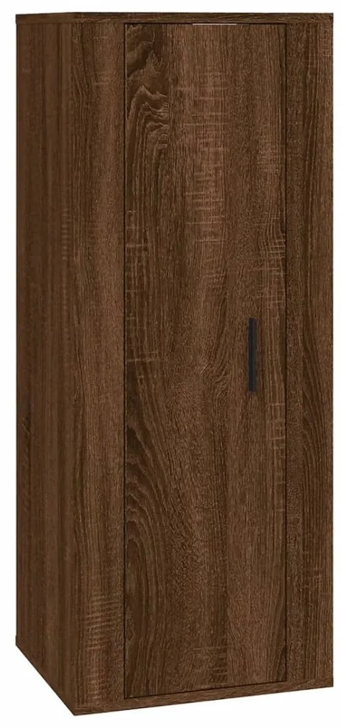 Set mobili porta tv 3 pz rovere marrone in legno multistrato