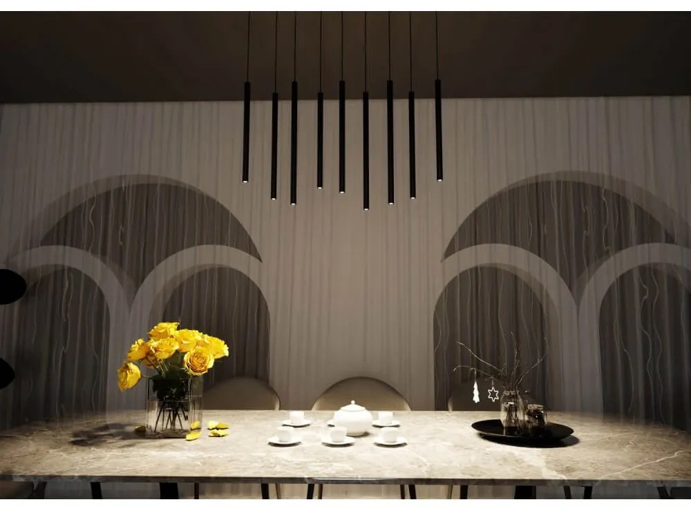 Lampada a Sospensione SELTER 9 BLACK, WHITE e GOLD Colore del corpo Nero