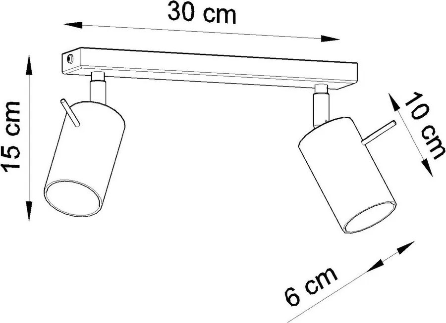 Plafoniera in legno Ludwik - Sollux