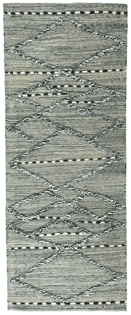 Gabbeh Tappeto persiano 80x200 Nero (Iran) Annodato A Mano