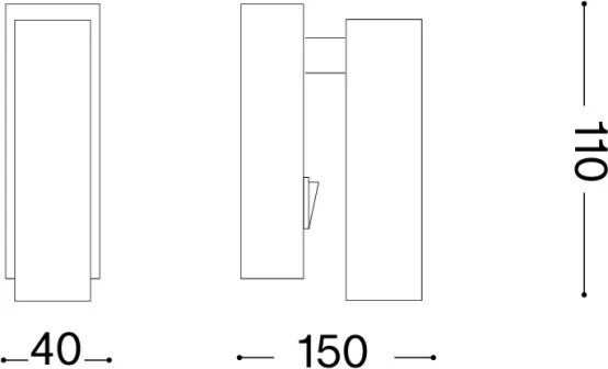Ideal Lux - Faretto da parete LED PAGE LED/3W/230V CRI 90 nero