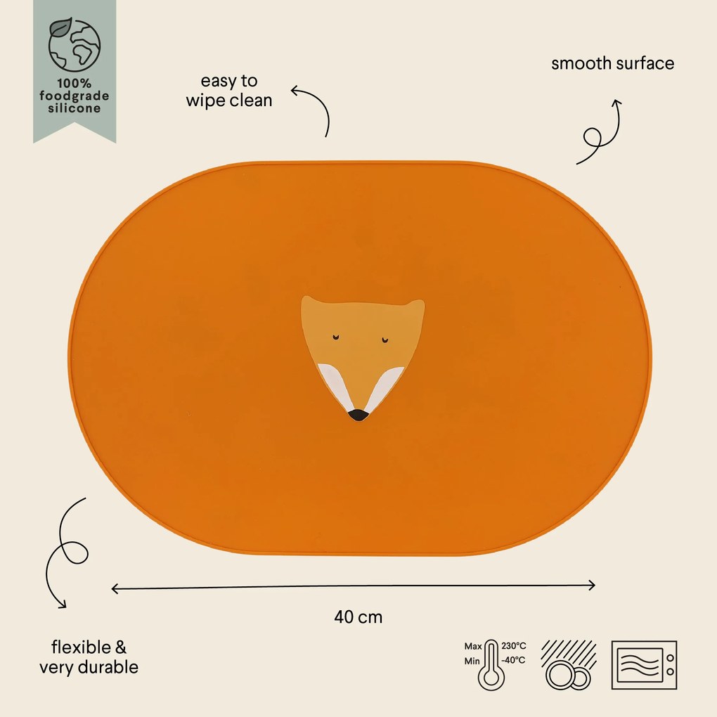 Sottopiatto in silicone Mr. Fox