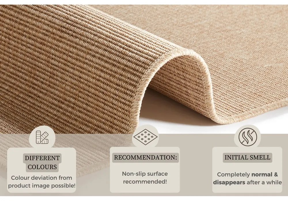 Passatoia da interno ed esterno beige 80x450 cm Nature – Hanse Home