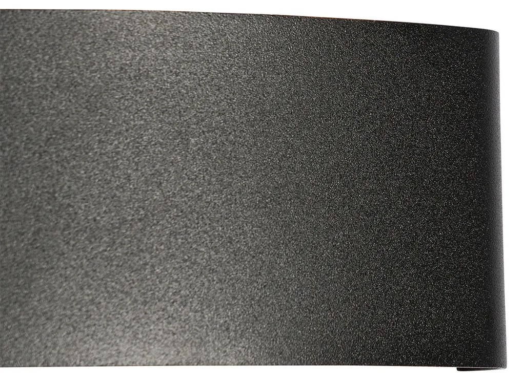 Lampada da parete per esterni nera con LED 6 luci IP54 - Silly