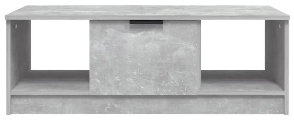 Tavolino salotto grigio cemento 102x50x36 cm legno multistrato