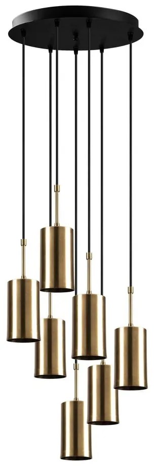 Lampada a sospensione per 7 lampadine in Kem Tube oro - Opviq lights