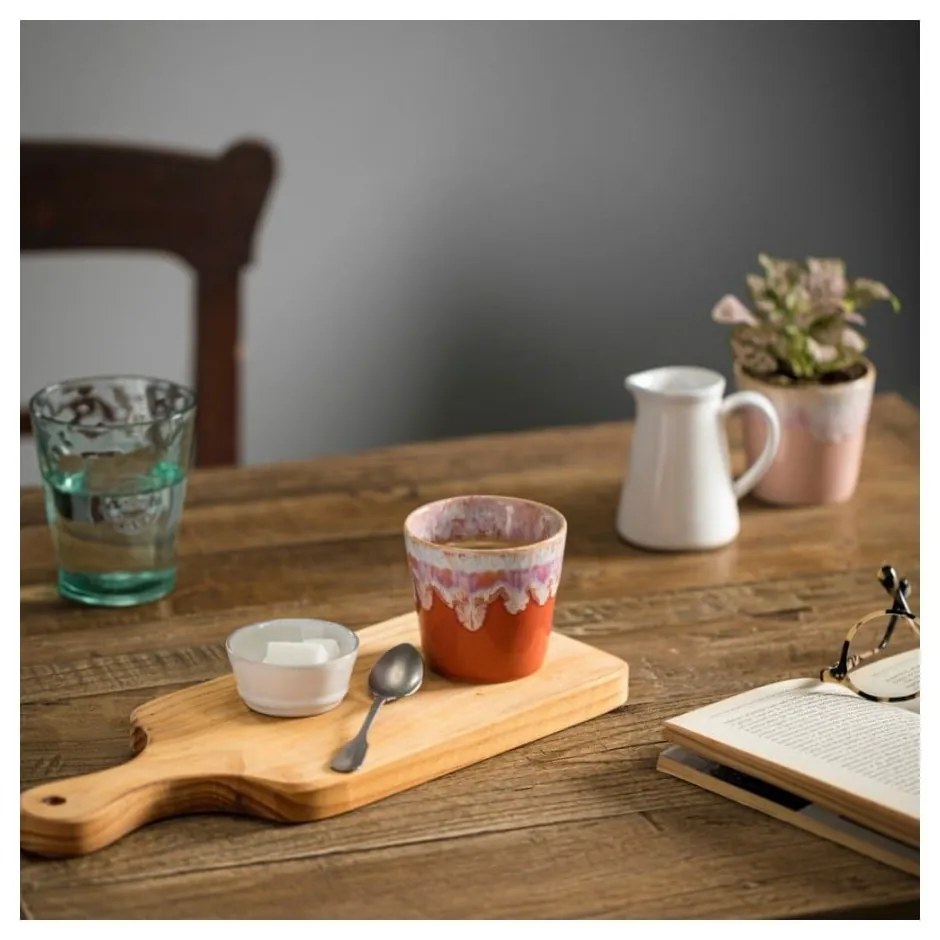 Tazza per espresso in gres bianco-arancio , 210 ml Grespresso - Costa Nova