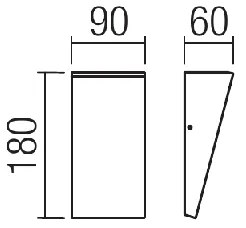 Redo 90021 - LED Applique da esterno TOKYO LED/12W/230V 3000K IP54 marrone