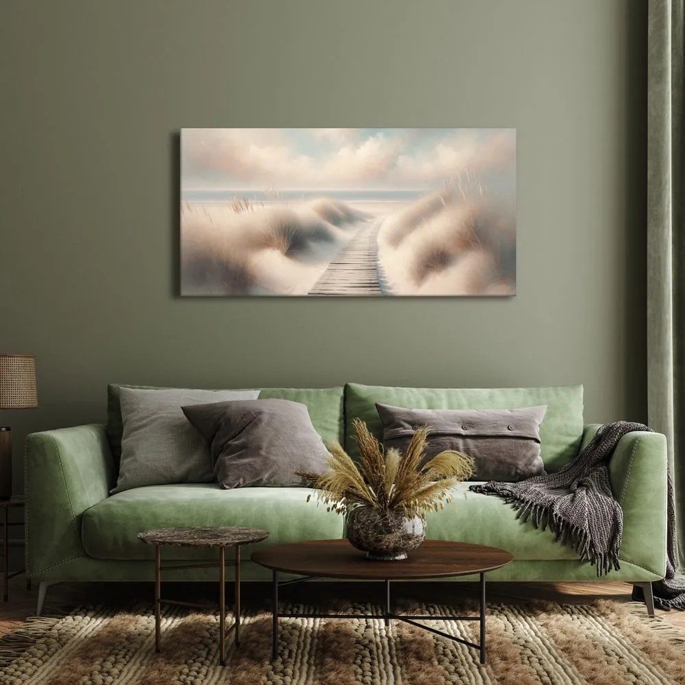 Quadro su tela – Sentiero di legno verso l’oceano