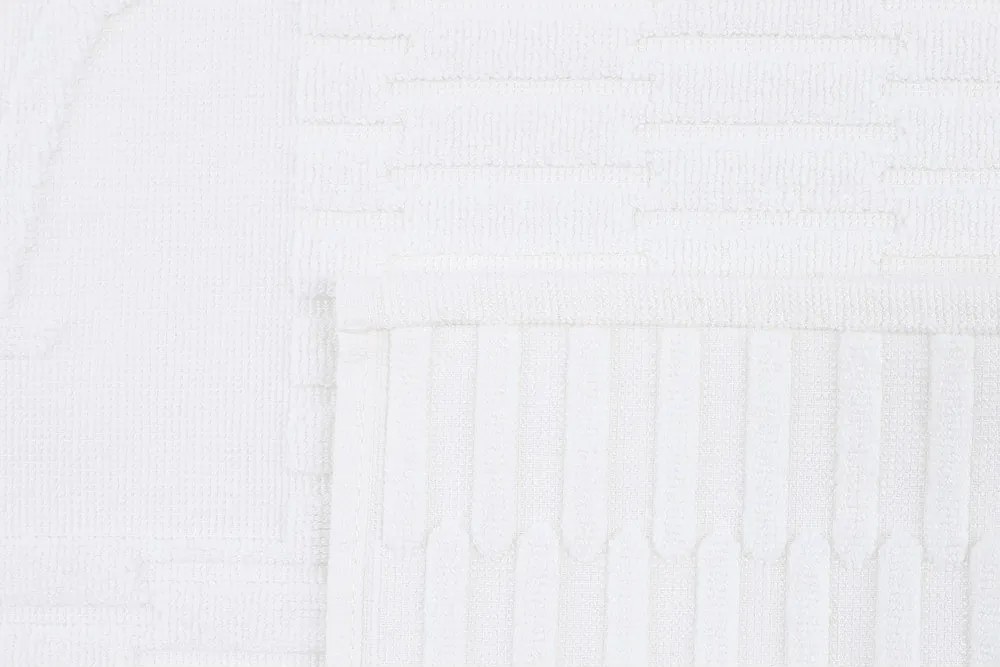 Asciugamani e teli da bagno in cotone bianco in un set di 4 pezzi Linda - Foutastic