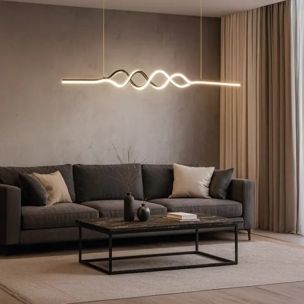 Lampadario LED a sospensione con filo ANCONA LED/36W/230V oro