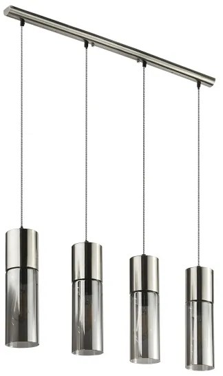 GLOBO 21000-4HN - Lampadario a sospensione con filo ANNIKA 4xE27/25W/230V cromo