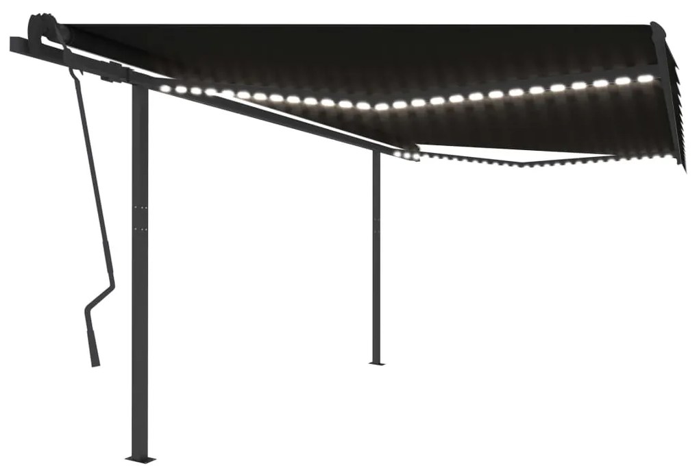 Tenda Automatica con Sensore Vento e LED 4,5x3,5 m Antracite