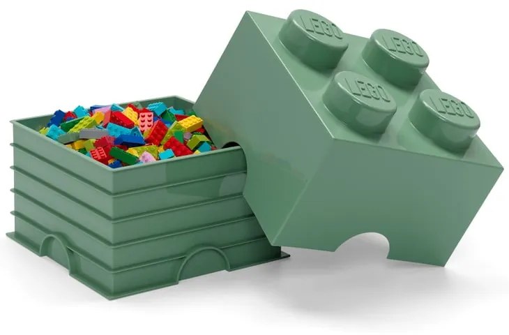 Scatola portaoggetti verde quadrata - LEGO®